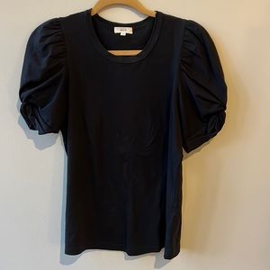 A.L.C black puff sleeve tee size small